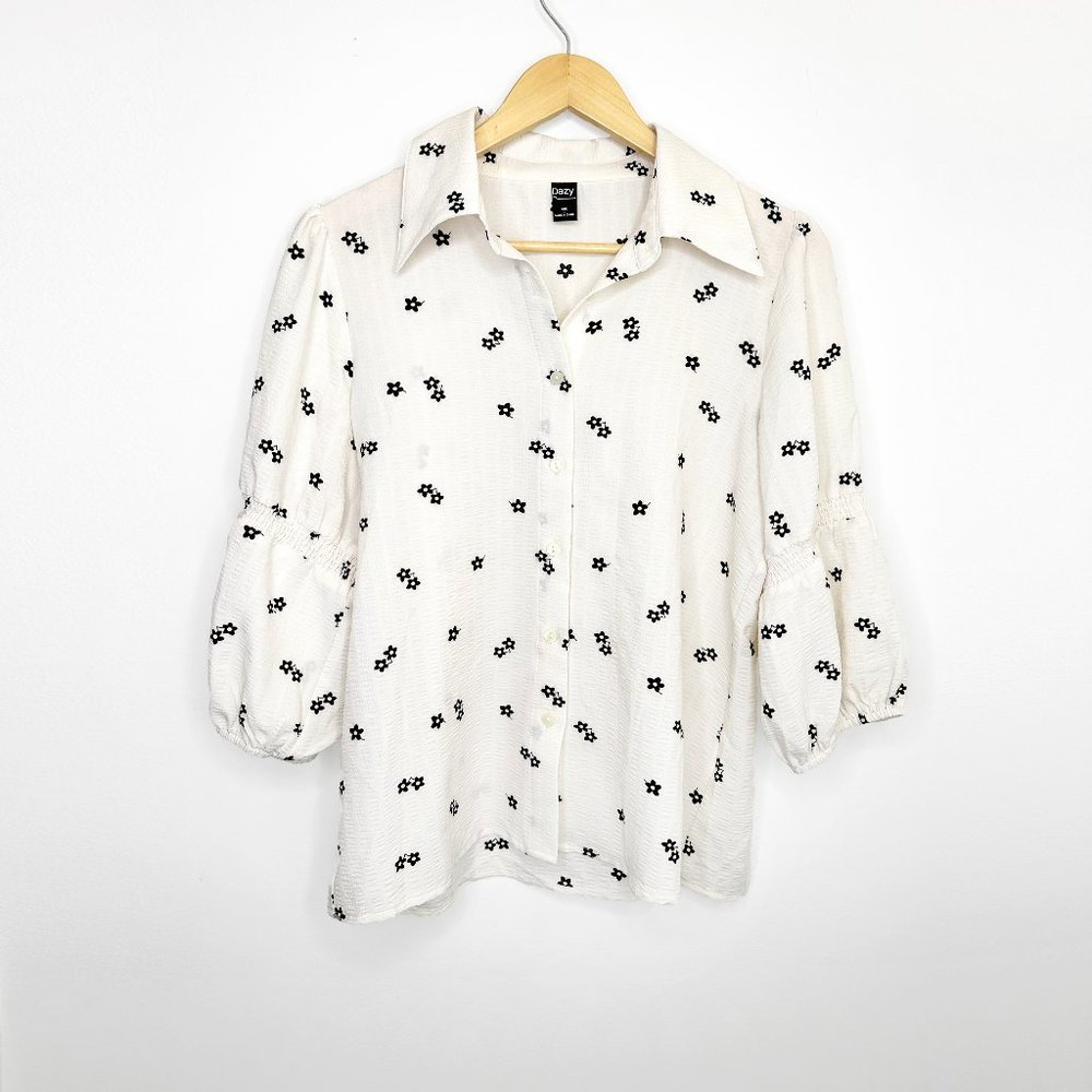 Dainty Floral Pattern Blouse - Dazy